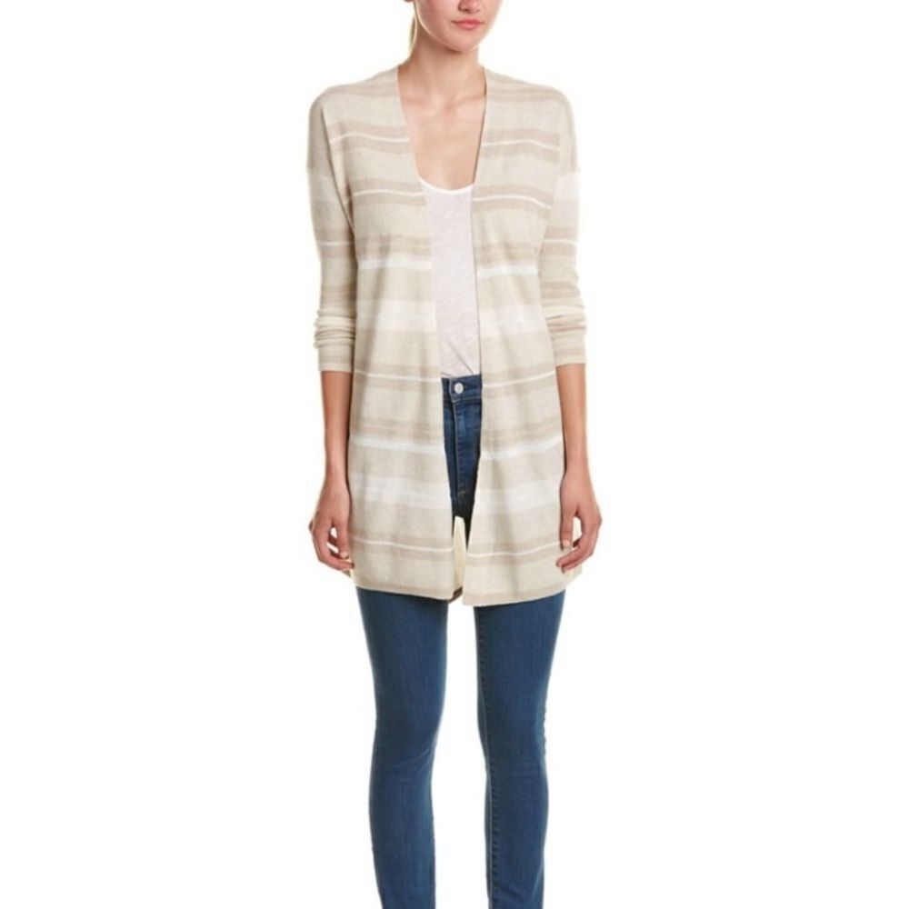 Derek lam 10 Crosby Striped Wool-Blend Open Cardigan Sweater XS